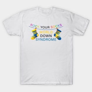 World Down Syndrome Rock Your Socks Awareness Men Women Kids T-Shirt